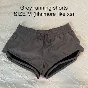 Grey running shorts